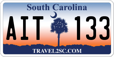 SC license plate AIT133