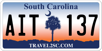 SC license plate AIT137