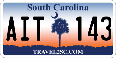 SC license plate AIT143