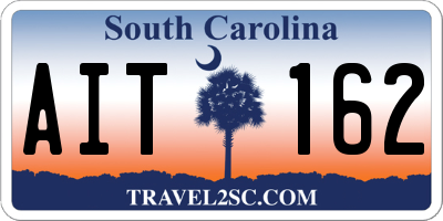 SC license plate AIT162
