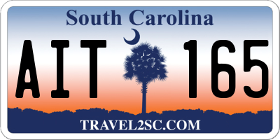 SC license plate AIT165