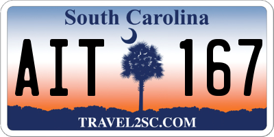 SC license plate AIT167