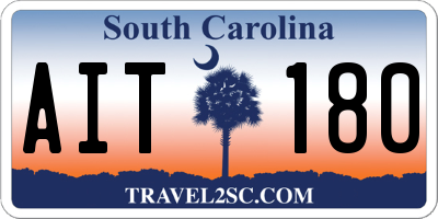 SC license plate AIT180