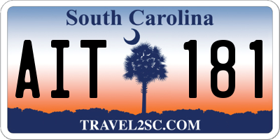 SC license plate AIT181
