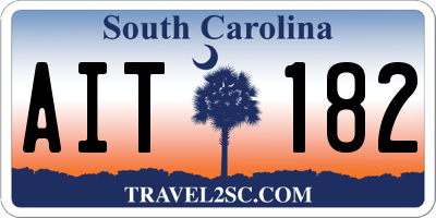 SC license plate AIT182
