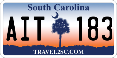 SC license plate AIT183
