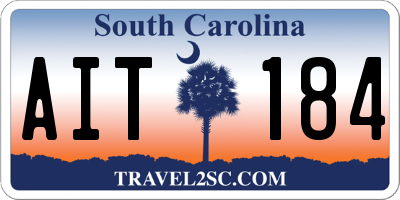 SC license plate AIT184