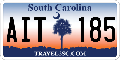SC license plate AIT185