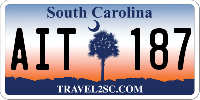 SC license plate AIT187