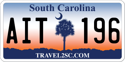 SC license plate AIT196