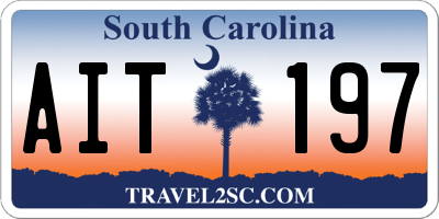 SC license plate AIT197