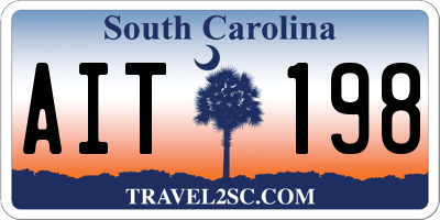 SC license plate AIT198