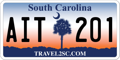 SC license plate AIT201