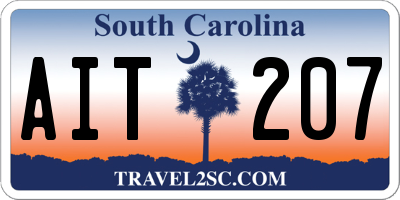 SC license plate AIT207