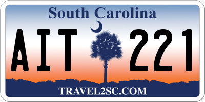 SC license plate AIT221