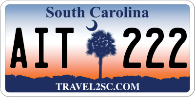 SC license plate AIT222