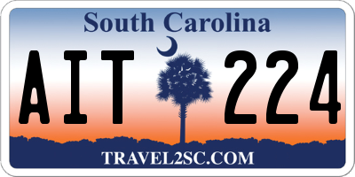 SC license plate AIT224
