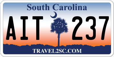 SC license plate AIT237