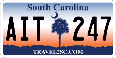 SC license plate AIT247