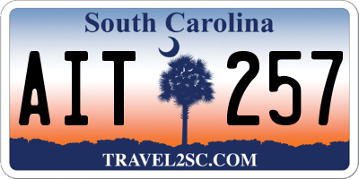 SC license plate AIT257