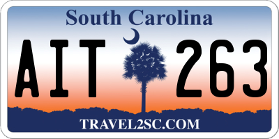 SC license plate AIT263