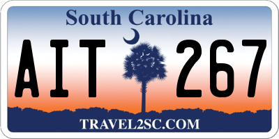 SC license plate AIT267