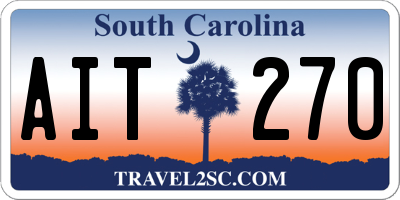SC license plate AIT270
