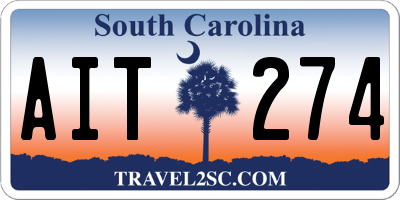 SC license plate AIT274
