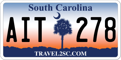 SC license plate AIT278