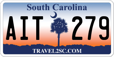SC license plate AIT279