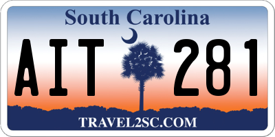 SC license plate AIT281