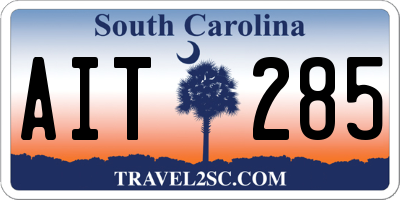 SC license plate AIT285