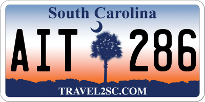 SC license plate AIT286