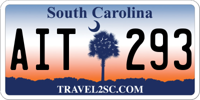 SC license plate AIT293