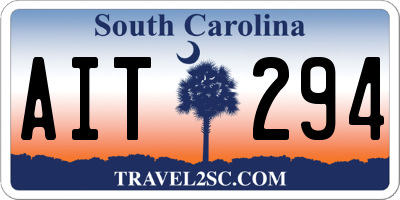 SC license plate AIT294
