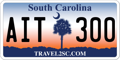 SC license plate AIT300