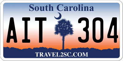 SC license plate AIT304