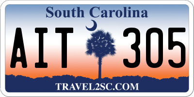 SC license plate AIT305