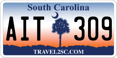 SC license plate AIT309