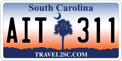 SC license plate AIT311
