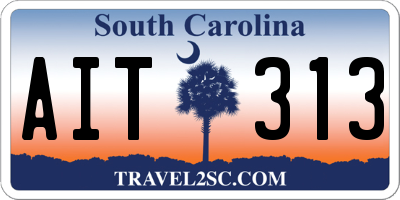 SC license plate AIT313