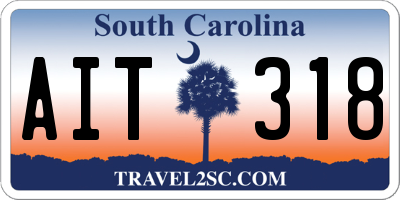 SC license plate AIT318