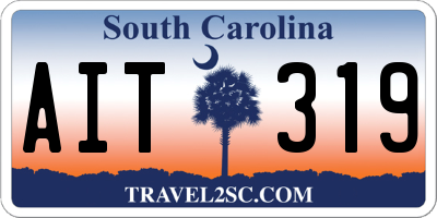 SC license plate AIT319