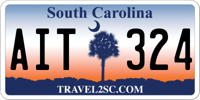 SC license plate AIT324