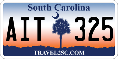 SC license plate AIT325