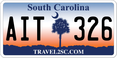 SC license plate AIT326
