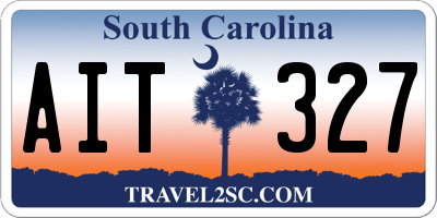 SC license plate AIT327