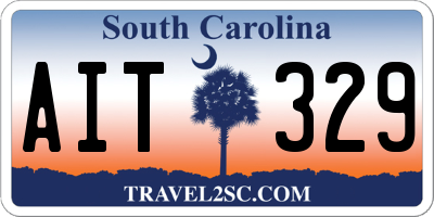 SC license plate AIT329