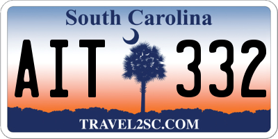 SC license plate AIT332