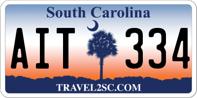SC license plate AIT334